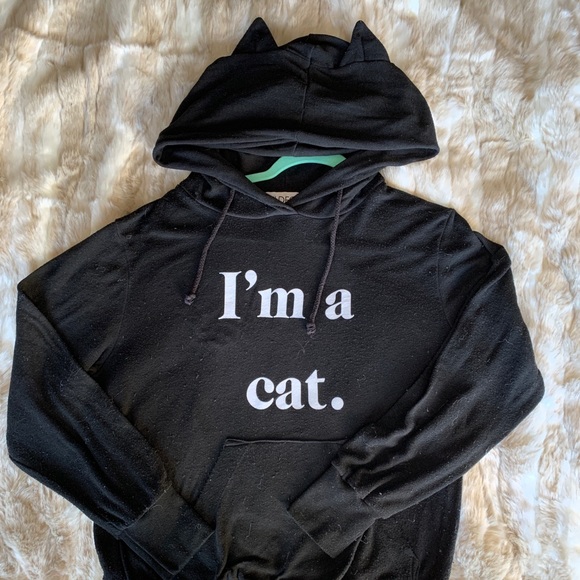 Wildfox I’m a cat black jumper size M - Picture 3 of 6